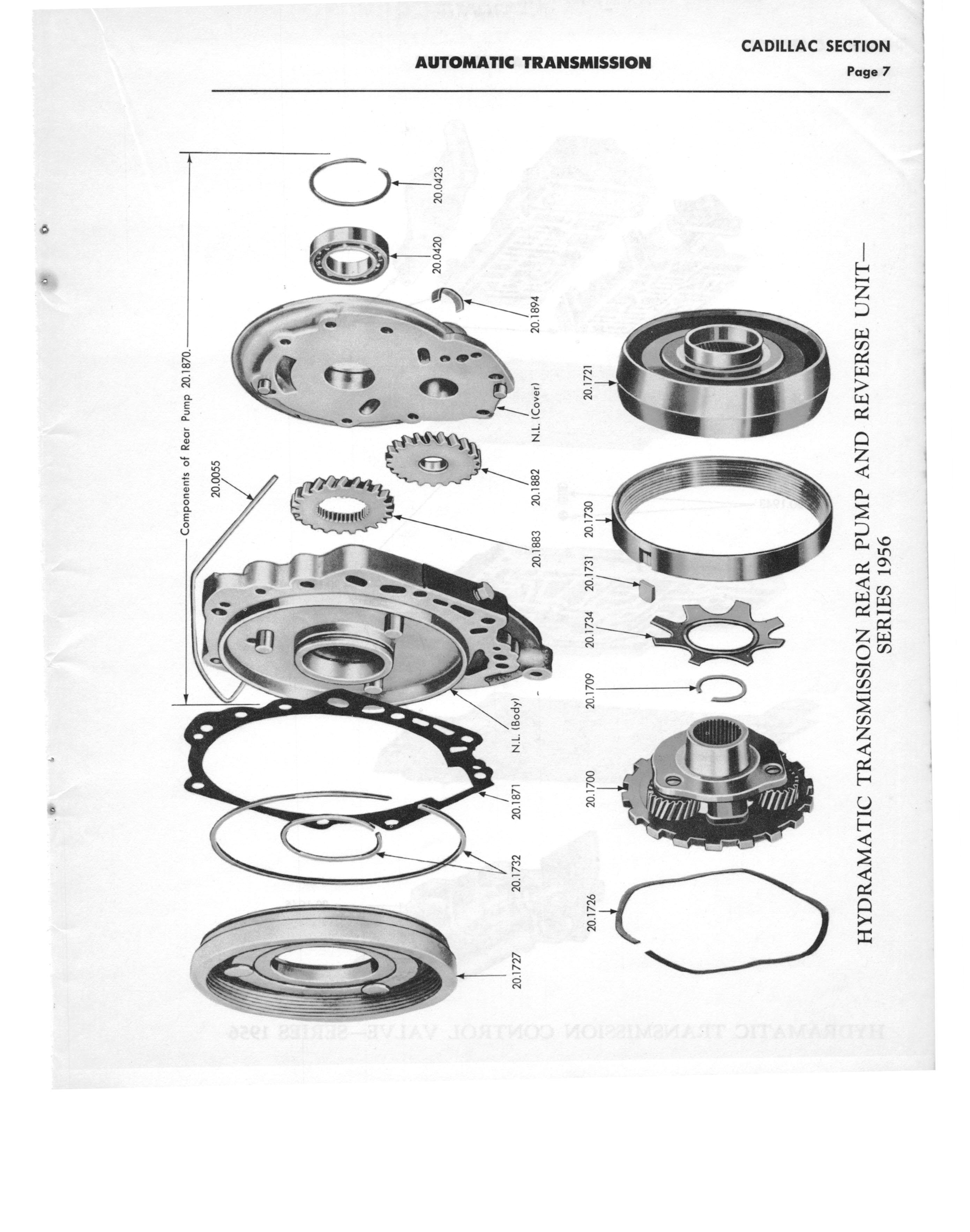 1956 GM Automatic Transmission Parts Catalog Supplement to A3010 page